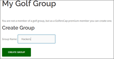 Create a golf Group